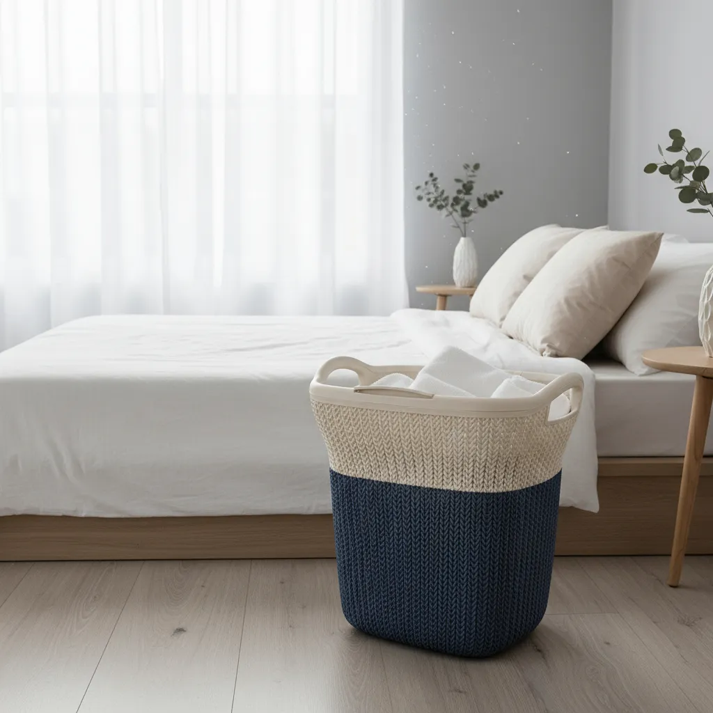 Cesto Plastico Ropa Sucia 40 Litros Tapa Y Manija Bicolor