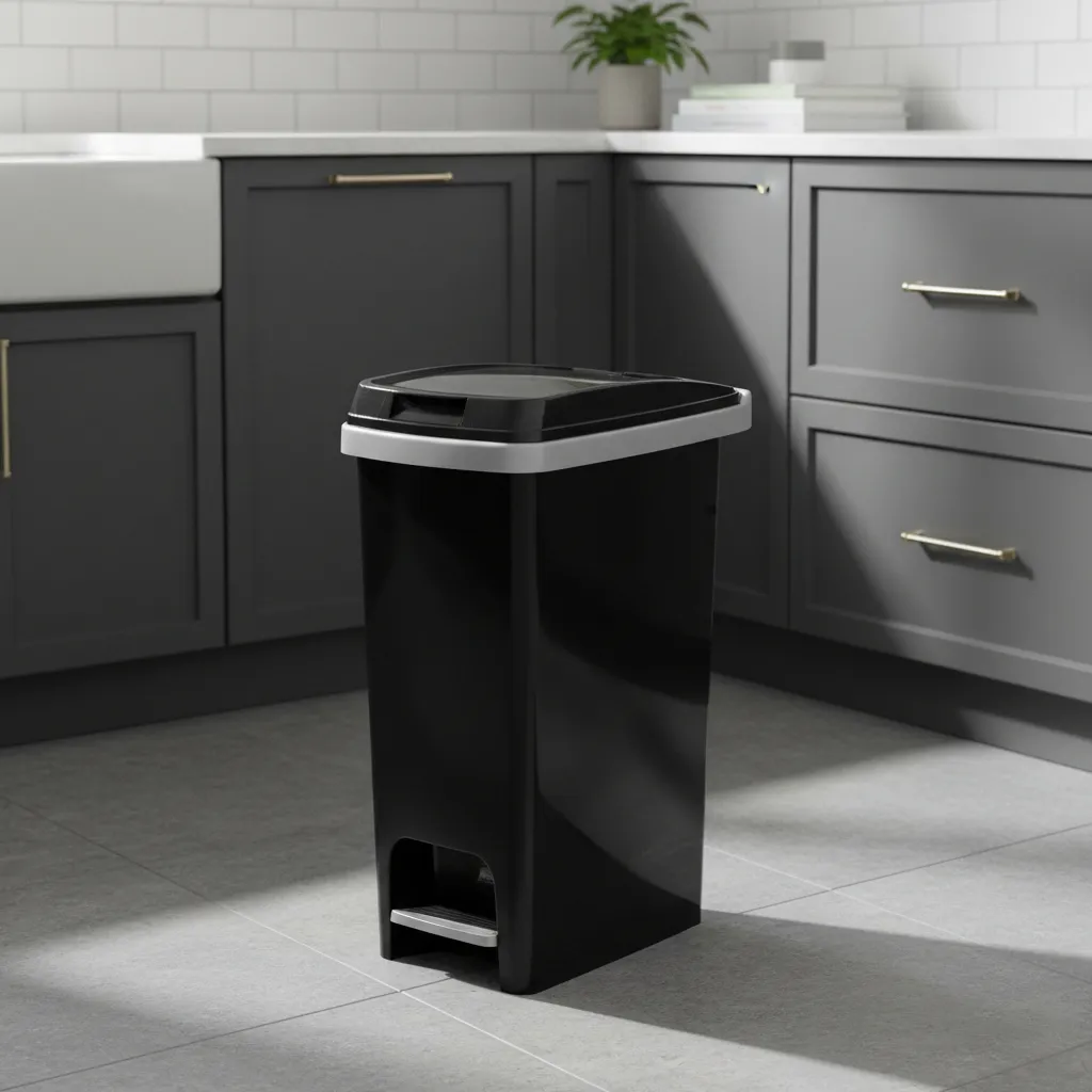 Pack Cesto Tacho Basura X3 Papelera Pedal 12.5l C/sujetador