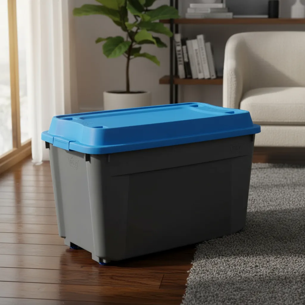 Caja Contenedor 210l Con Ruedas Baúl Grande De Almacenamient