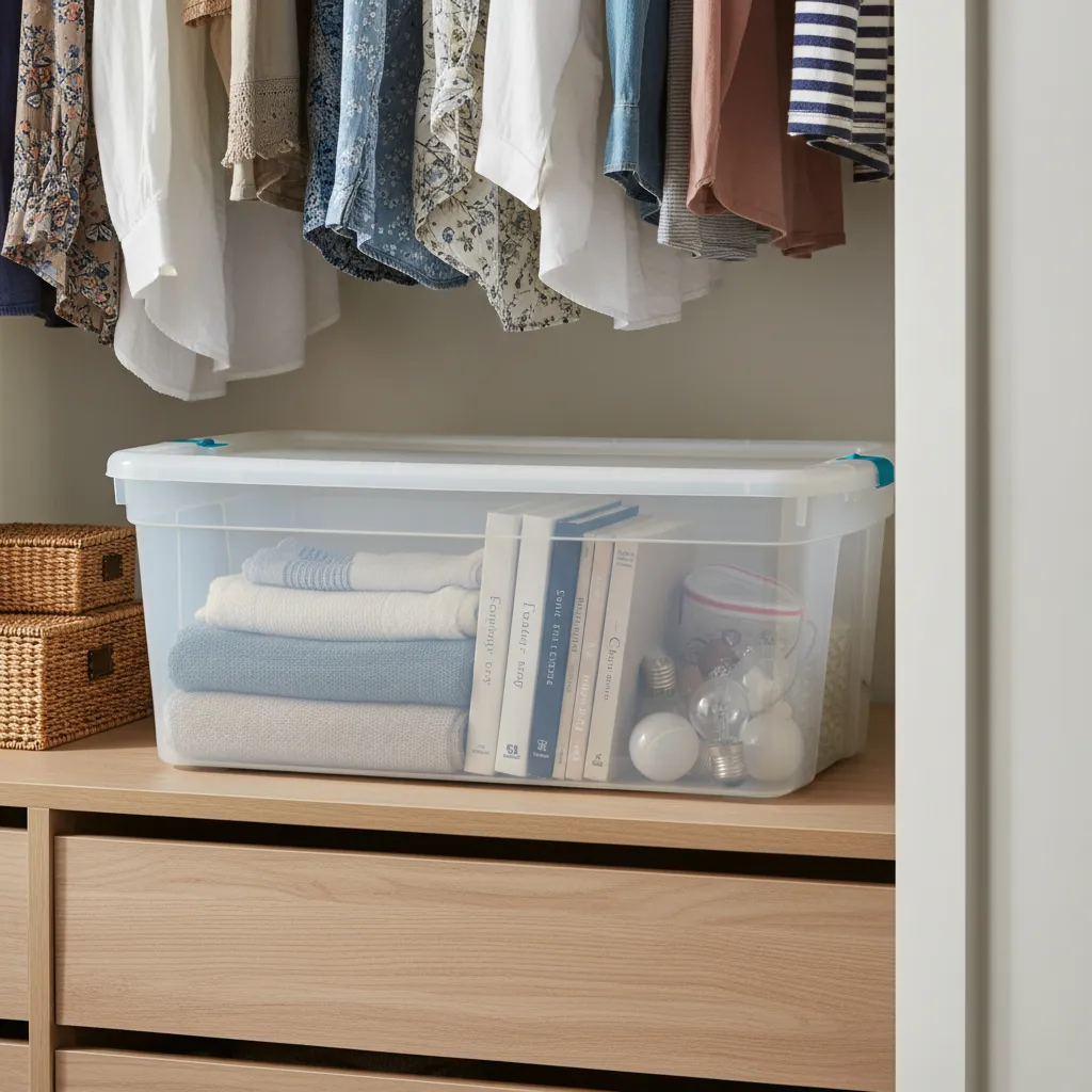 Caja Organizadora Tapa Con Trabas Premium 93l Baul Megaforte