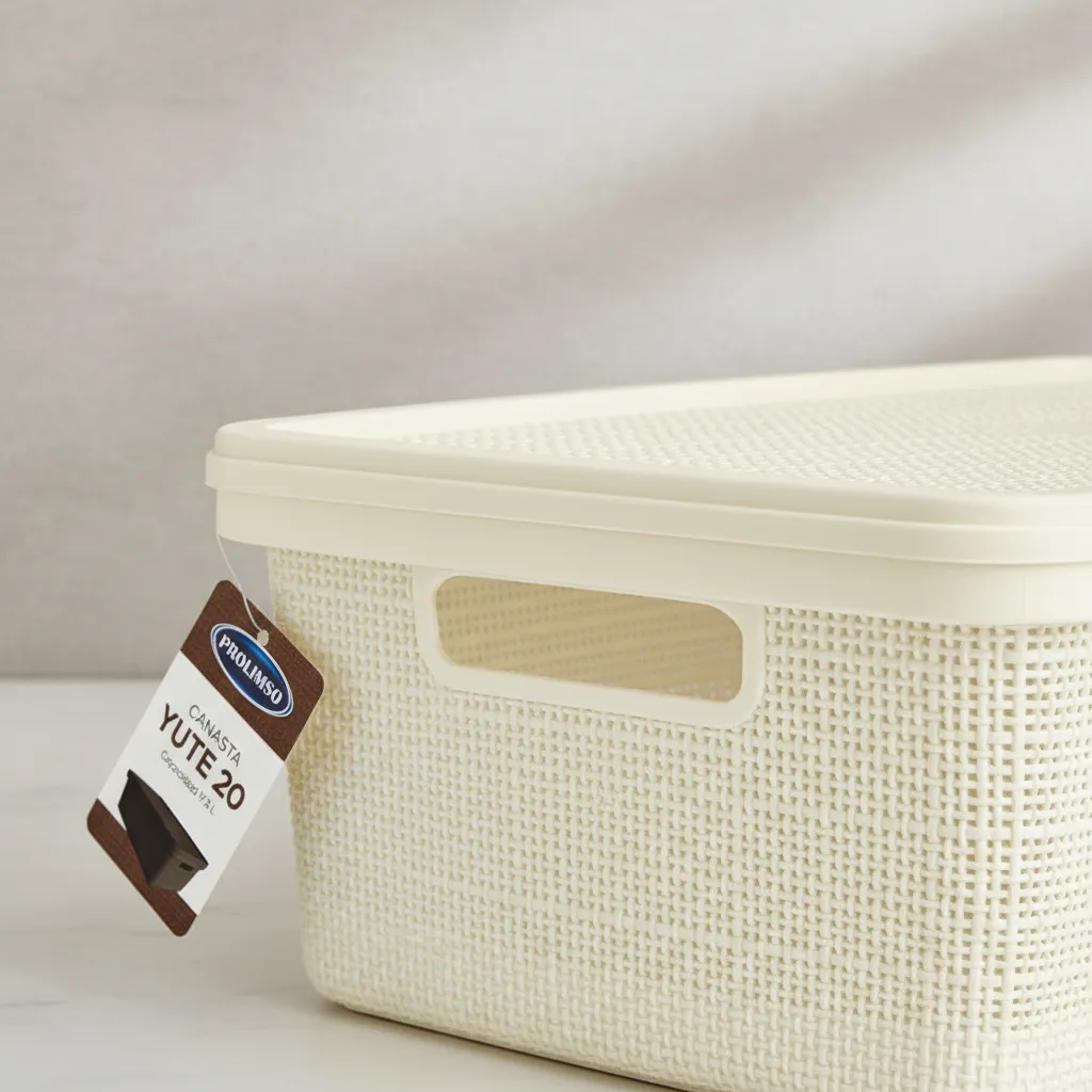 Canasto Organizador 20l Simil Yute Caja Organizadora