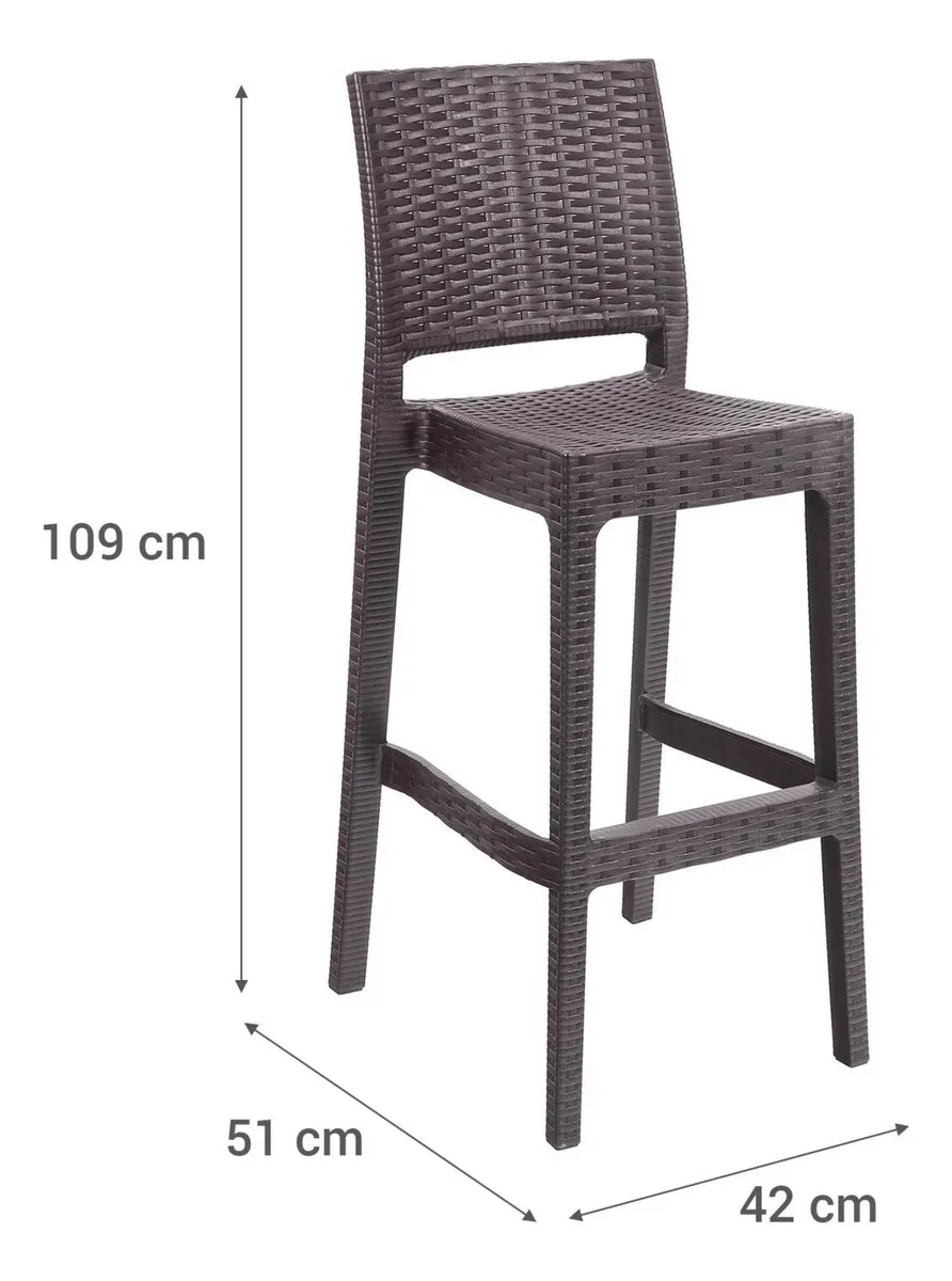 Silla Piso Bar Tavarua Color Marrón