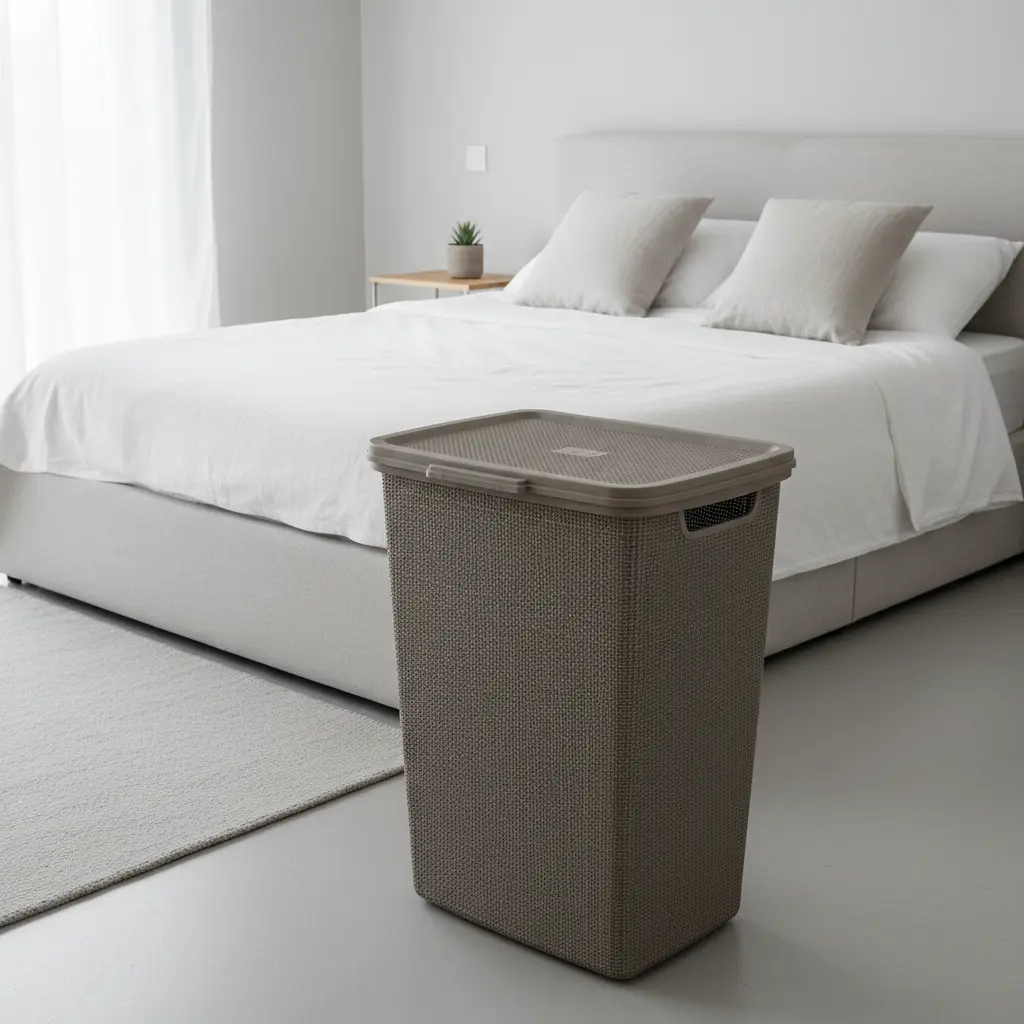 Cesto De Plástico Para Ropa Sucia 40 L Con Tapa