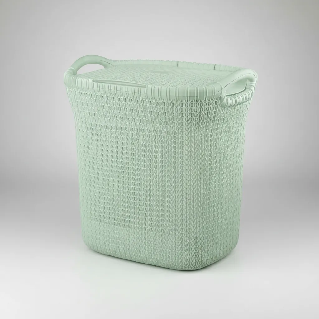 Canasto Cesto Para Ropa Plástico Premium Khipu Tapa 40 L