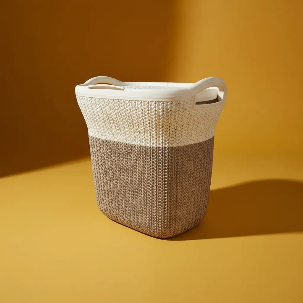Cesto Plastico Ropa Sucia 40 Litros Tapa Y Manija Bicolor