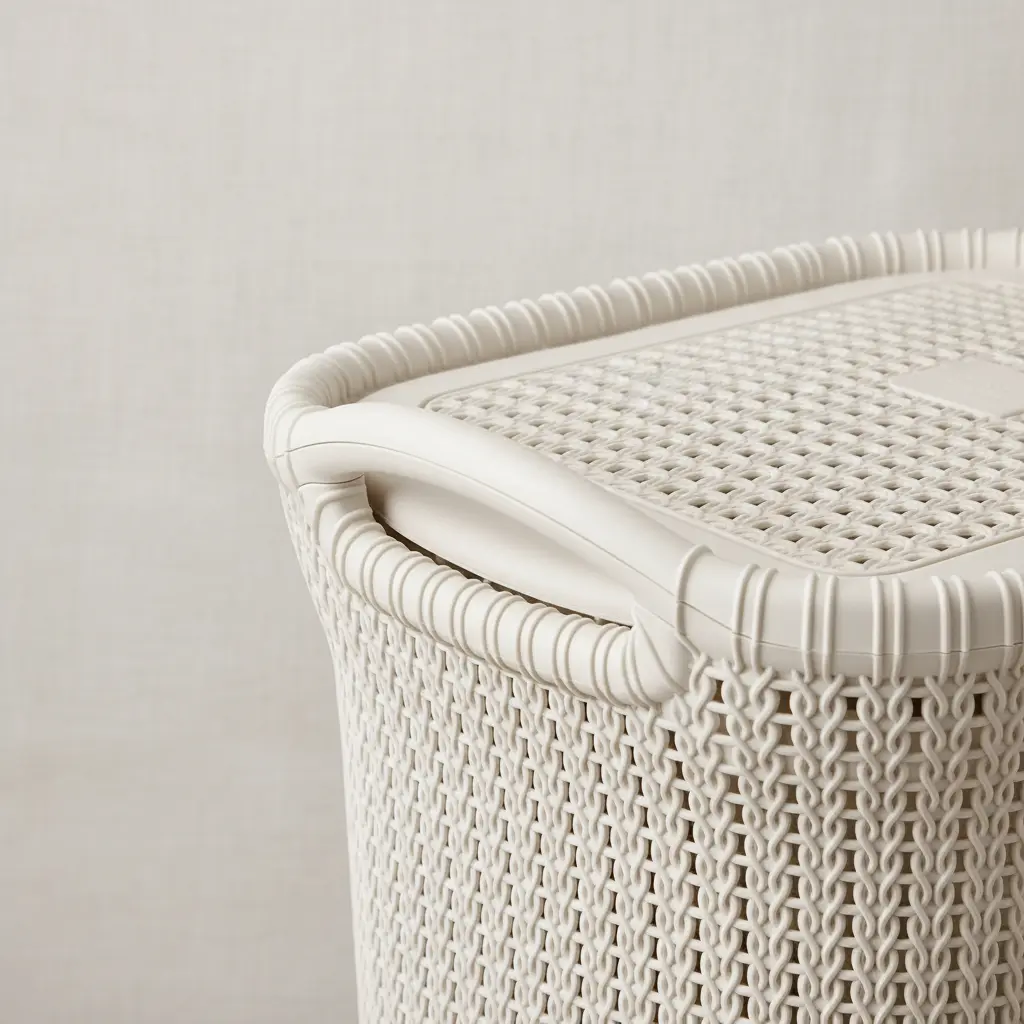 Canasto Cesto Para Ropa Plástico Premium Khipu Tapa 60 L