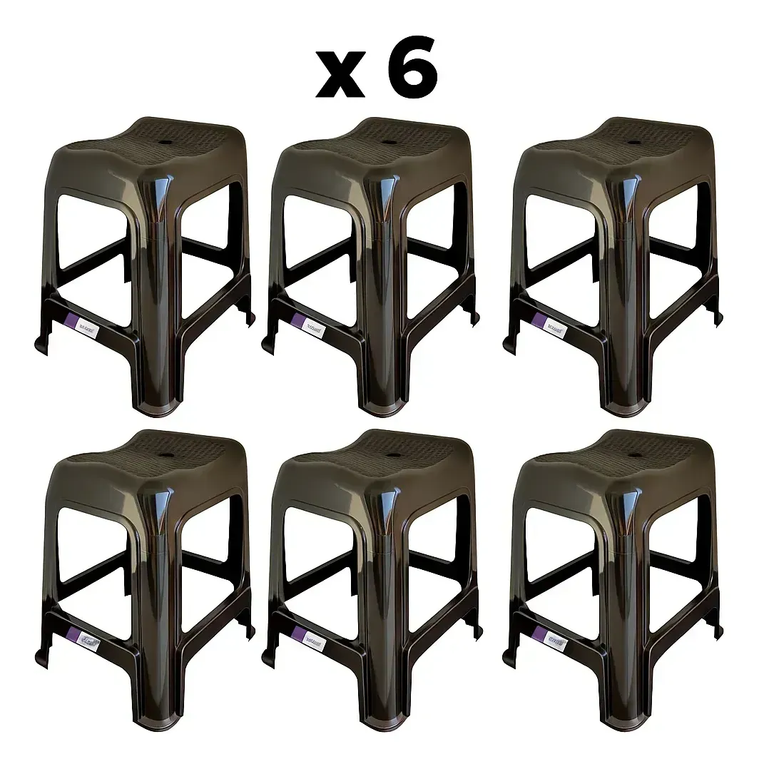 D_NQ_NP_2X_803115-MLA109651763006_042026-F Pack Banqueta Apilable Reforzada Banquita X6 Ergonomica
