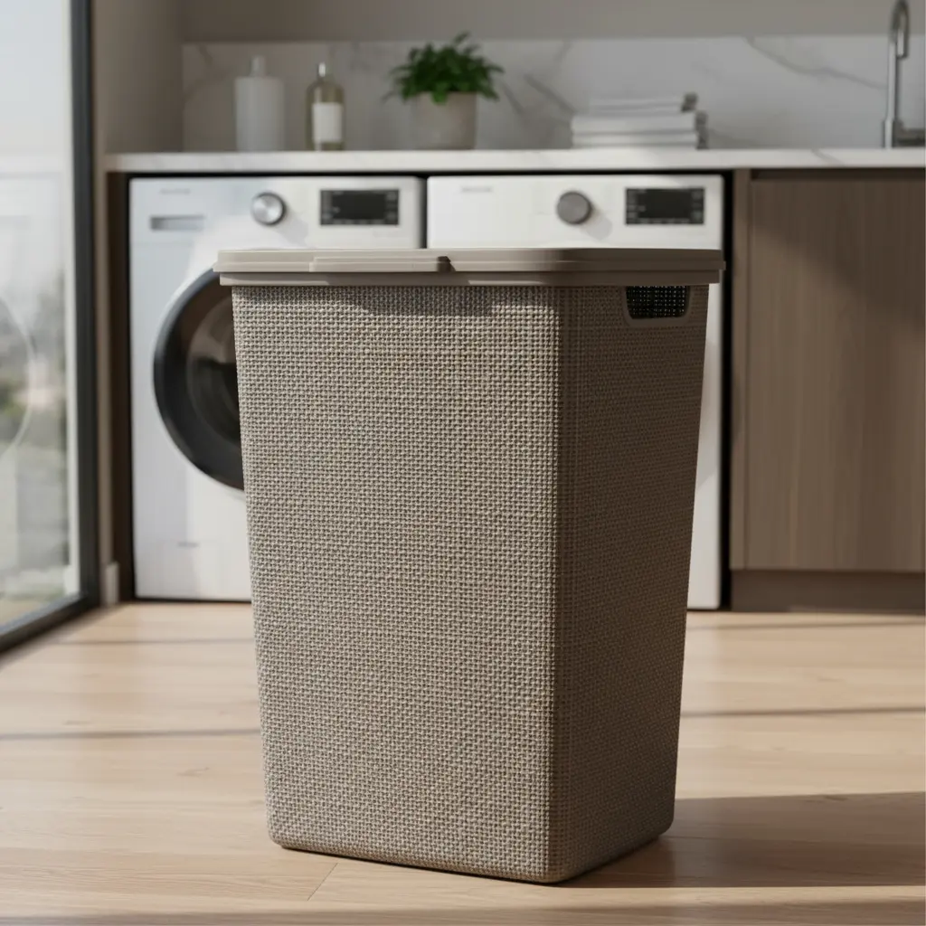 Cesto De Plástico Para Ropa Sucia 40 L Con Tapa