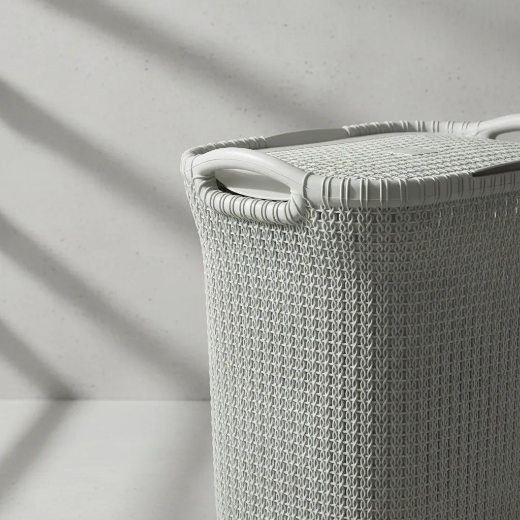 Canasto Cesto Para Ropa Plástico Premium Khipu Tapa 60 L