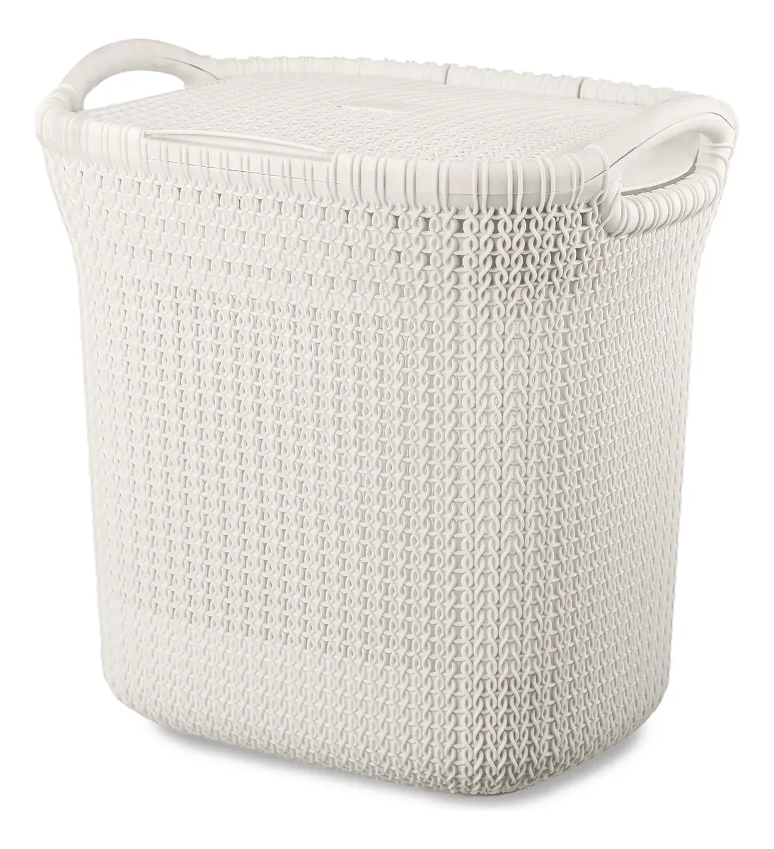 Canasto Cesto Para Ropa Plástico Premium Khipu Tapa 40 L