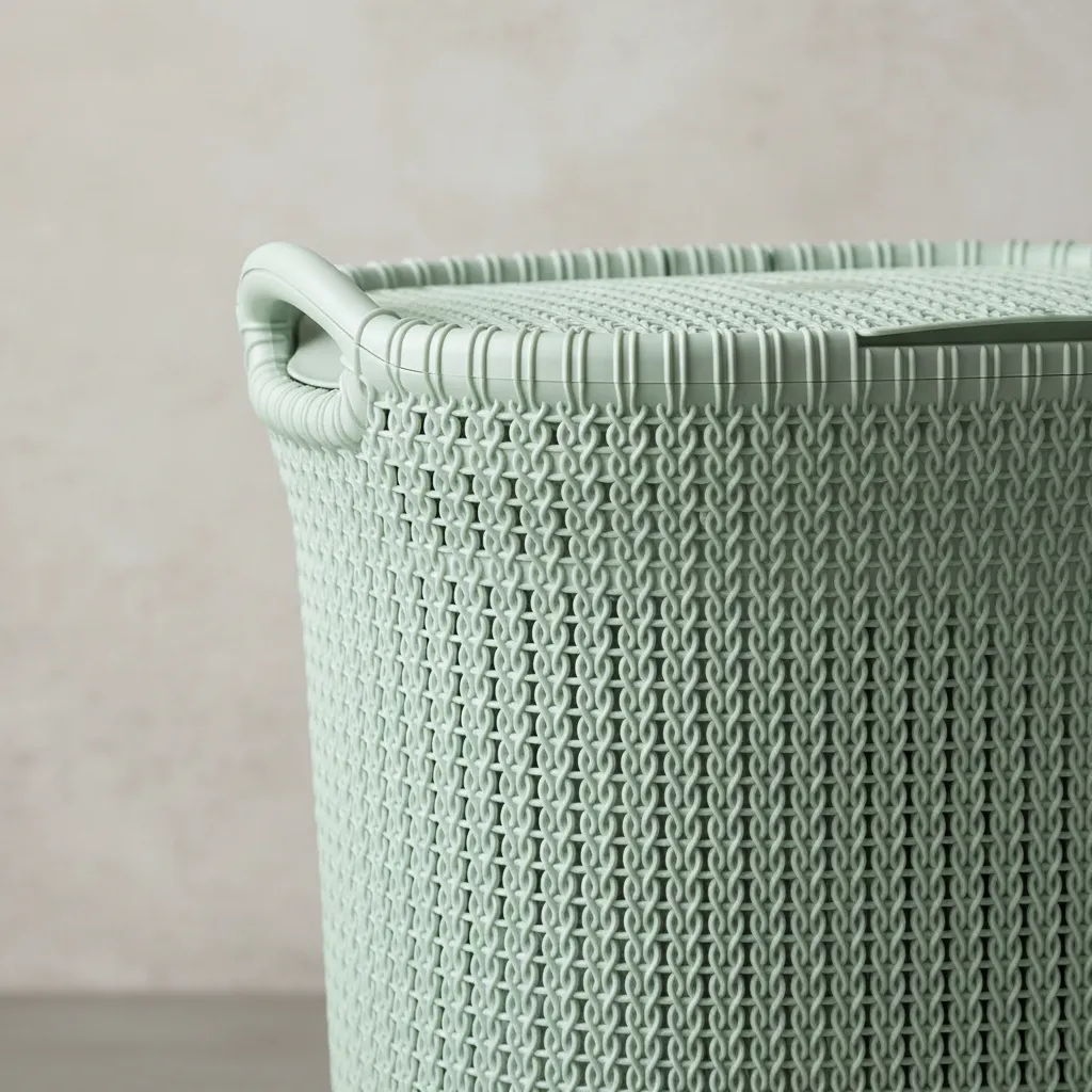 Canasto Cesto Para Ropa Plástico Premium Khipu Tapa 40 L