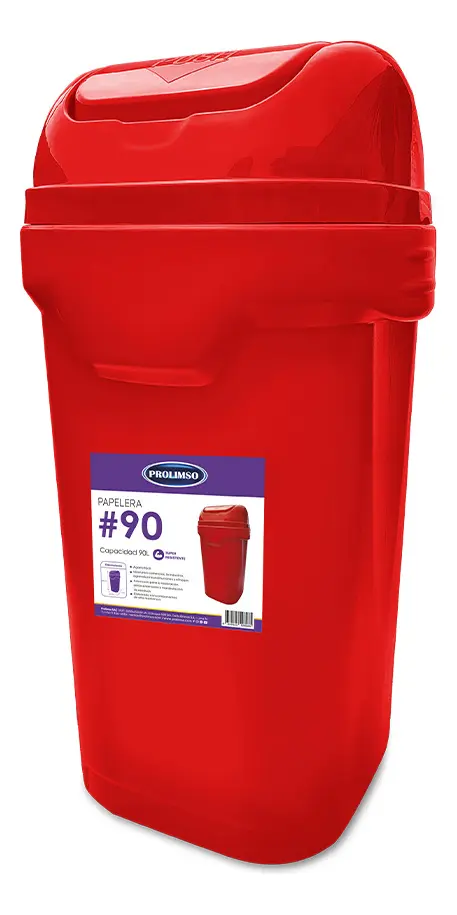 Cesto Tacho Basura 90 L Tapa Vaivén Residuos Reforzado Industrial