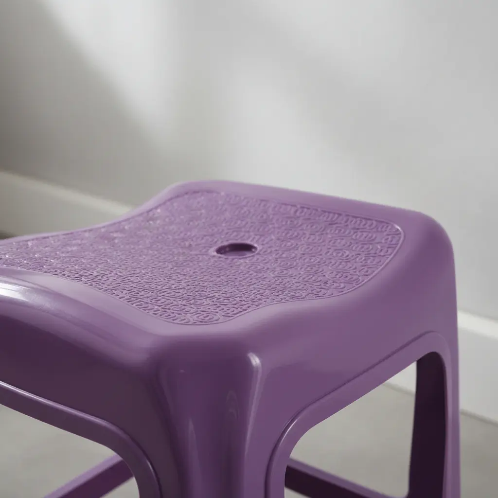 Banqueta Apilable Reforzada Banquito Brillante Ergonomica