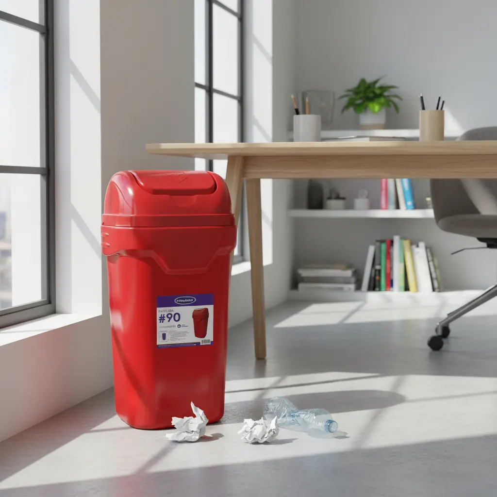 Cesto Tacho Basura 90 L Tapa Vaivén Residuos Reforzado Industrial