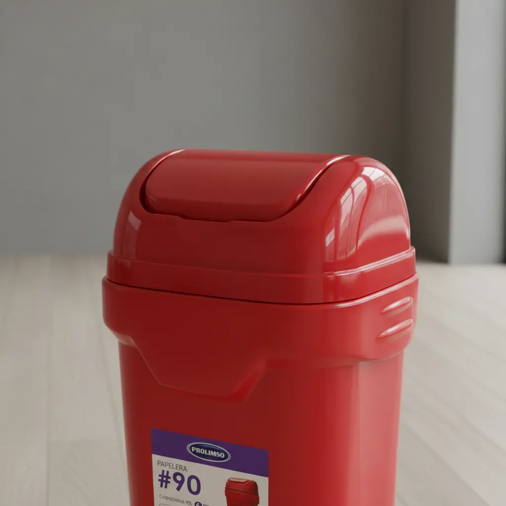 Cesto Tacho Basura 90 L Tapa Vaivén Residuos Reforzado Industrial