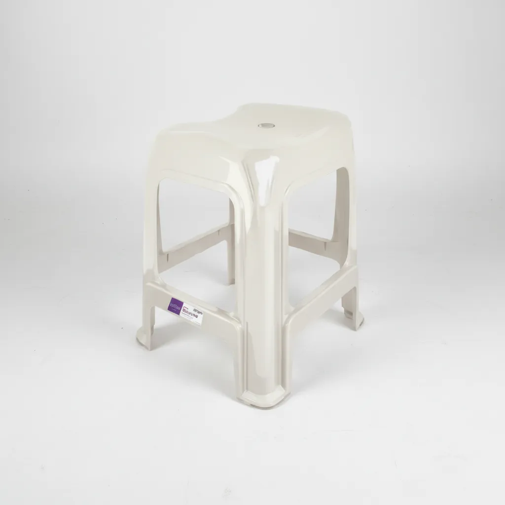 Banqueta Apilable Reforzada Banquito Brillante Ergonomica
