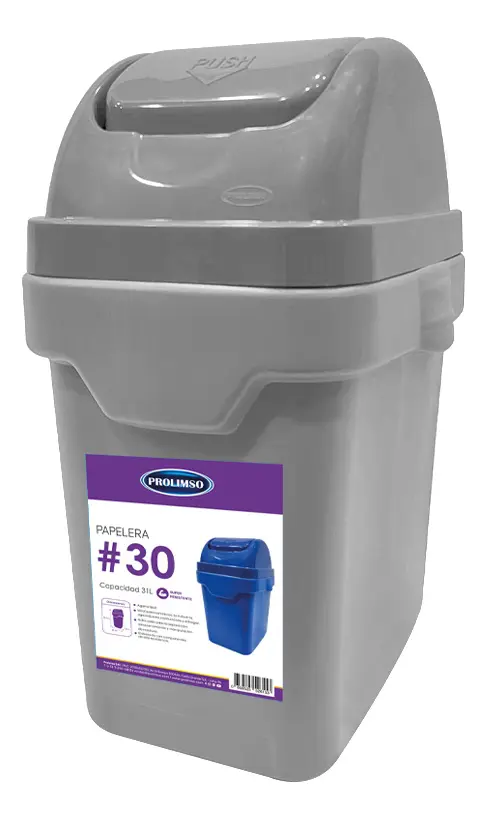 Tacho De Basura Colores Vaivén 30 L