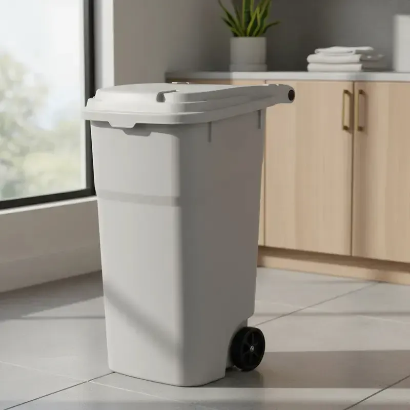 Contenedor De Residuos 132 L  Tacho Con Tapa Y Rueda Premium