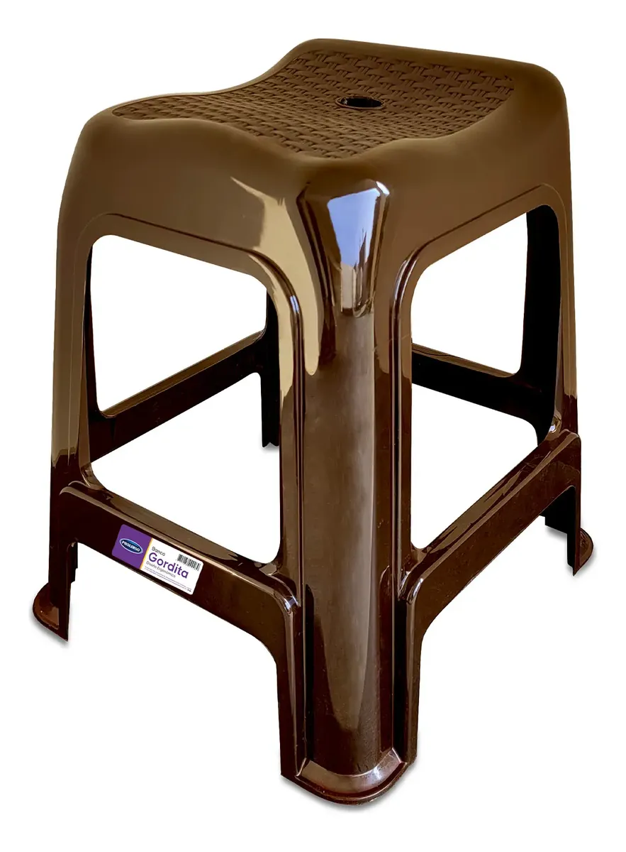 Banqueta Apilable Reforzada Banquito Brillante Ergonomica