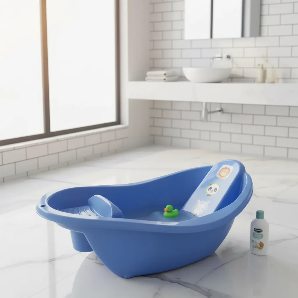 D_NQ_NP_2X_728592-MLA107067145152_022026-F Bañera Ergonomica Bebe Anatomica Con Jabonera Reforzada