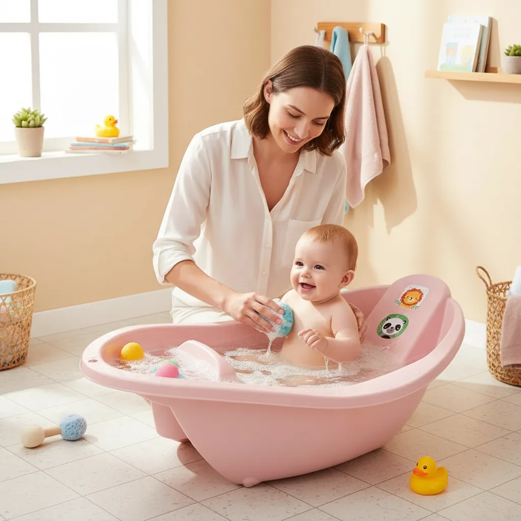 Bañera Ergonomica Bebe Anatomica Con Jabonera Reforzada