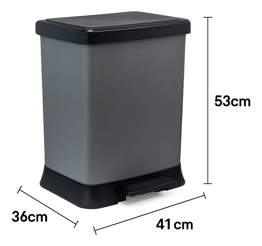 D_NQ_NP_2X_759882-MLA93953016570_102025-F Cesto Tacho De Basura Papelera Pedal Sujetador Premium 40 L