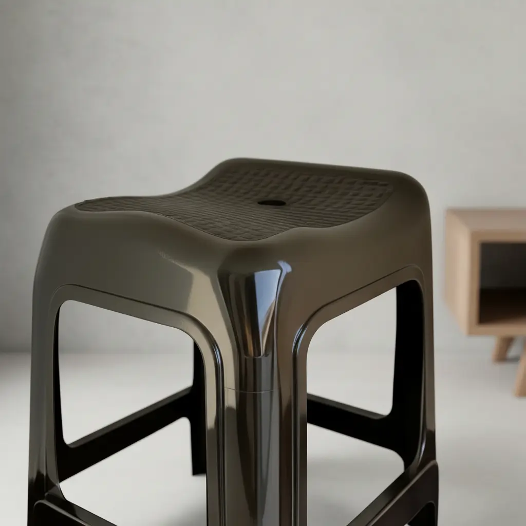 Banqueta Apilable Reforzada Banquito Brillante Ergonomica