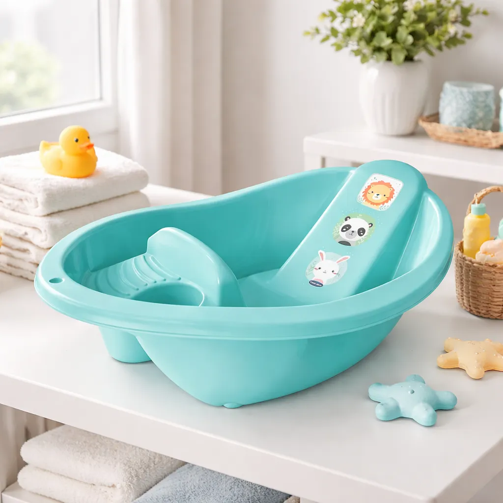 D_NQ_NP_2X_796650-MLA110402850169_042026-F Bañera Ergonomica Bebe Anatomica Con Jabonera Reforzada