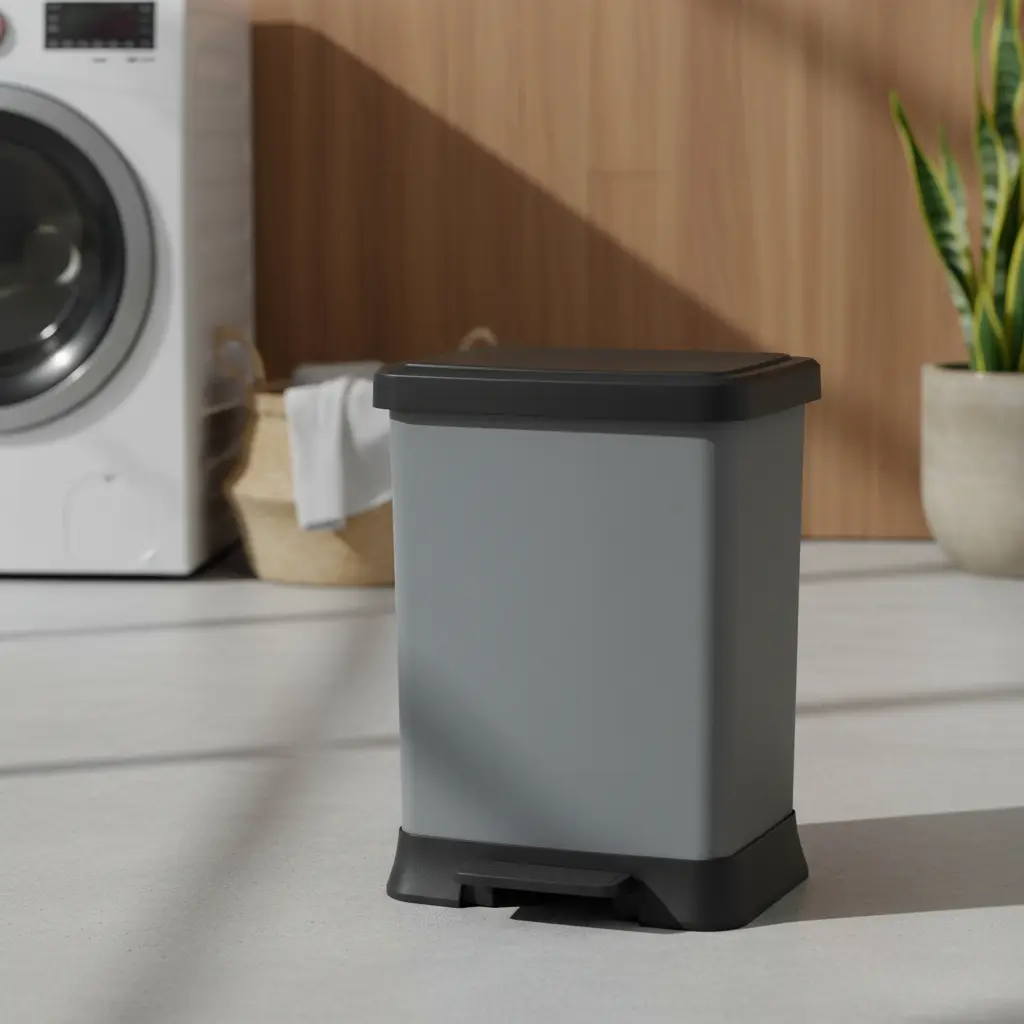 Cesto Tacho De Basura Papelera Pedal Sujetador Premium 40 L