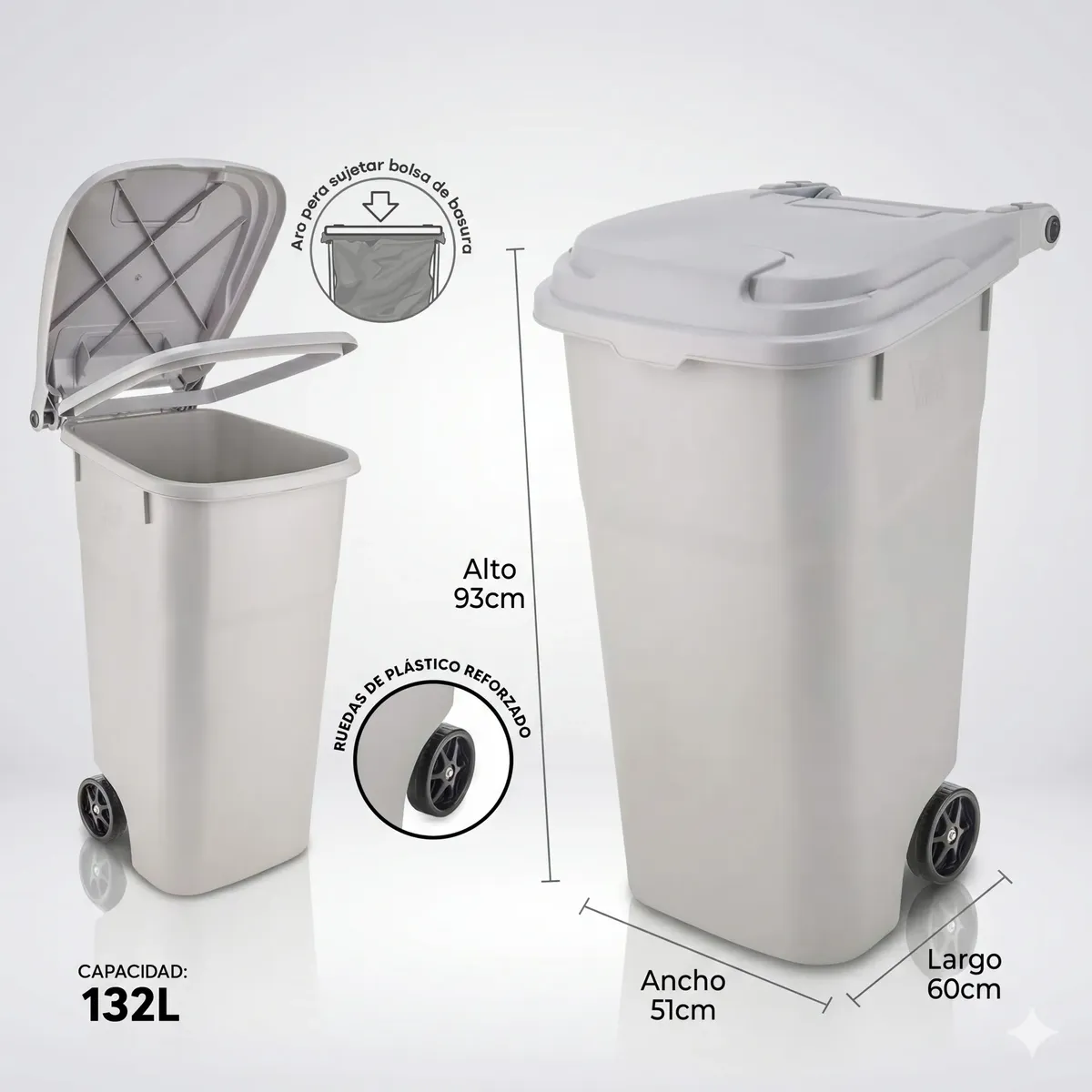 D_NQ_NP_2X_821987-MLA111120045698_052026-F Contenedor De Residuos 132 L Tacho Con Tapa Y Rueda Premium