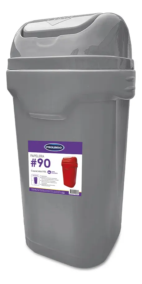 Cesto Tacho Basura 90 L Tapa Vaivén Residuos Reforzado Industrial