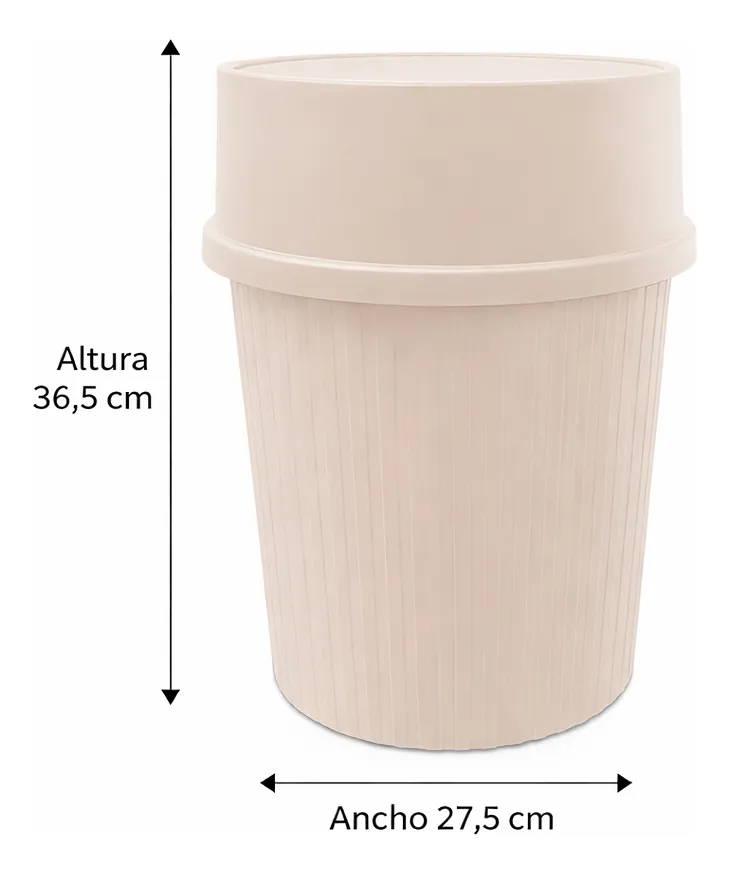 D_NQ_NP_2X_865800-MLA110522515597_042026-F Tacho Basura Cesto Vaiven 11 L Papelero Cocina Baño Oficina