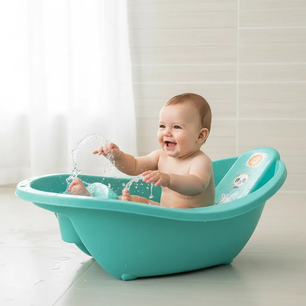 D_NQ_NP_2X_887860-MLA109527612396_042026-F Bañera Ergonomica Bebe Anatomica Con Jabonera Reforzada