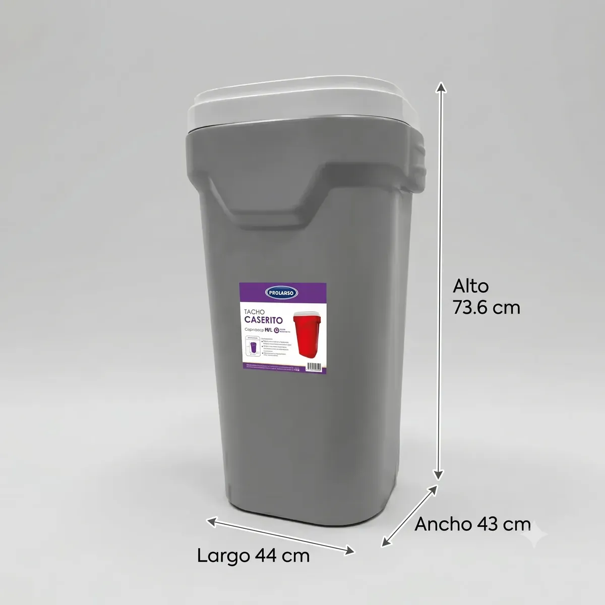 Tacho Prolimso Cesto 90l Plástico Industrial Irrompible