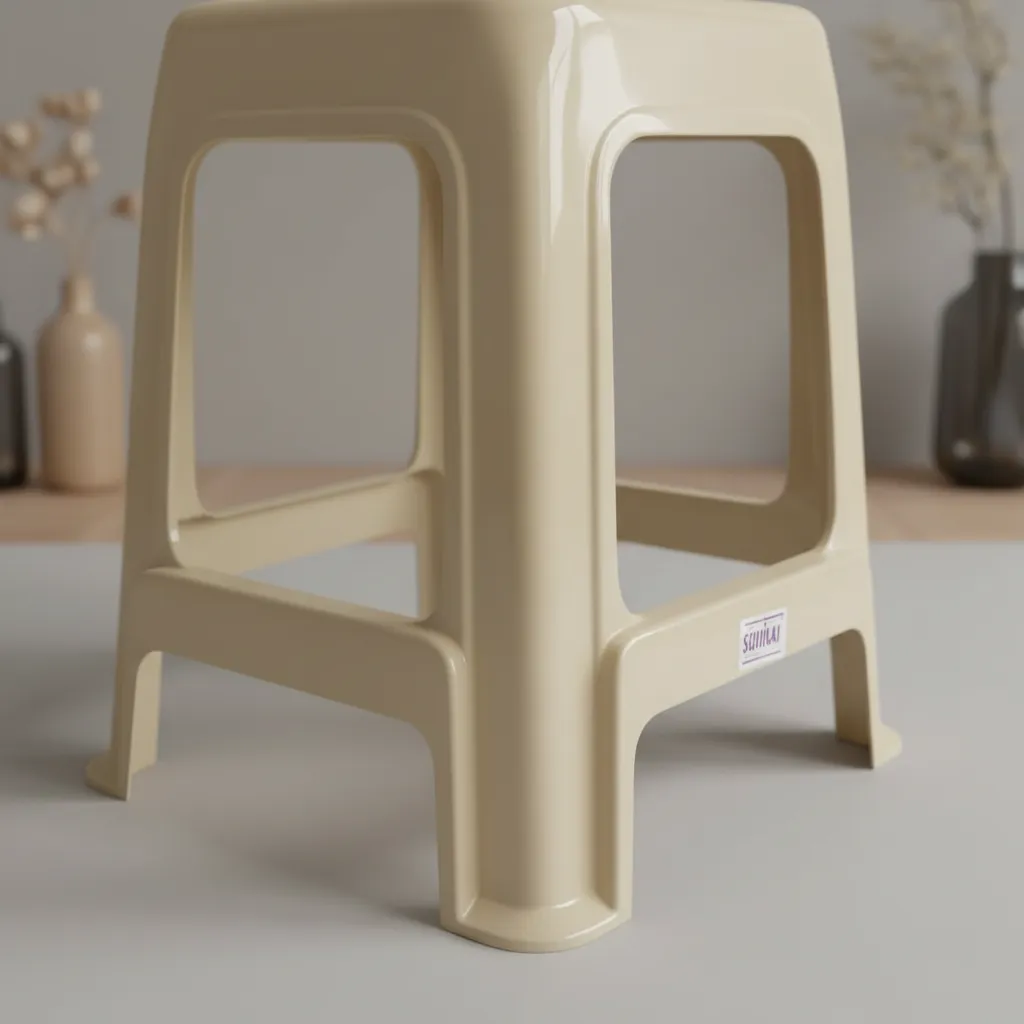 Banqueta Apilable Reforzada Banquito Brillante Ergonomica