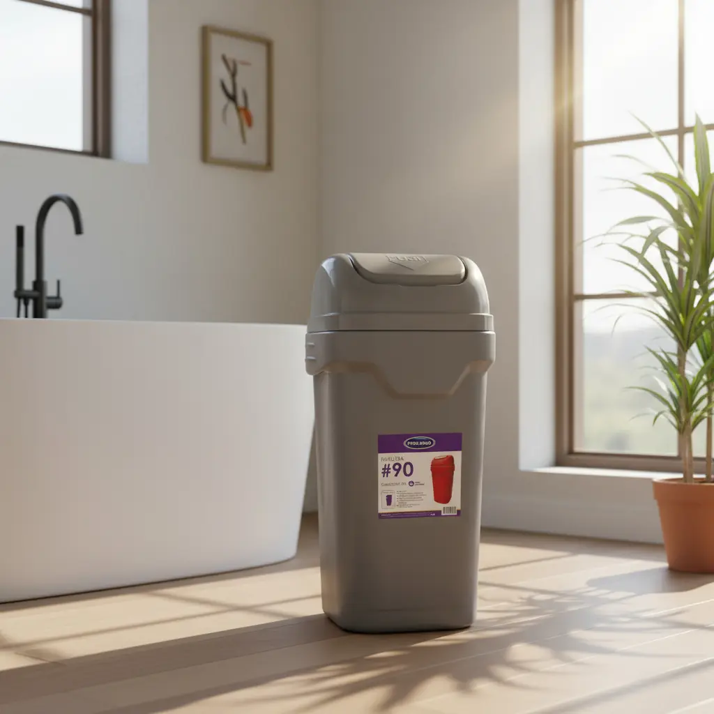 Cesto Tacho Basura 90 L Tapa Vaivén Residuos Reforzado Industrial