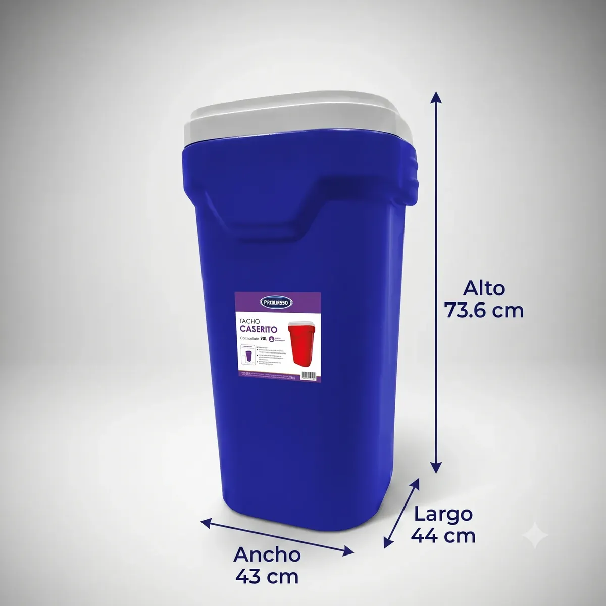 Tacho Prolimso Cesto 90l Plástico Industrial Irrompible