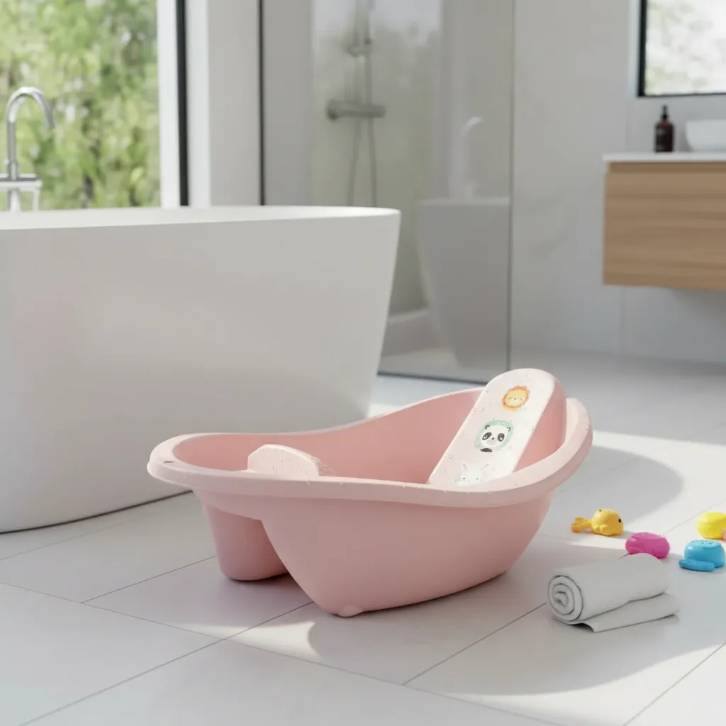 D_NQ_NP_2X_981888-MLA107067146658_022026-F Bañera Ergonomica Bebe Anatomica Con Jabonera Reforzada