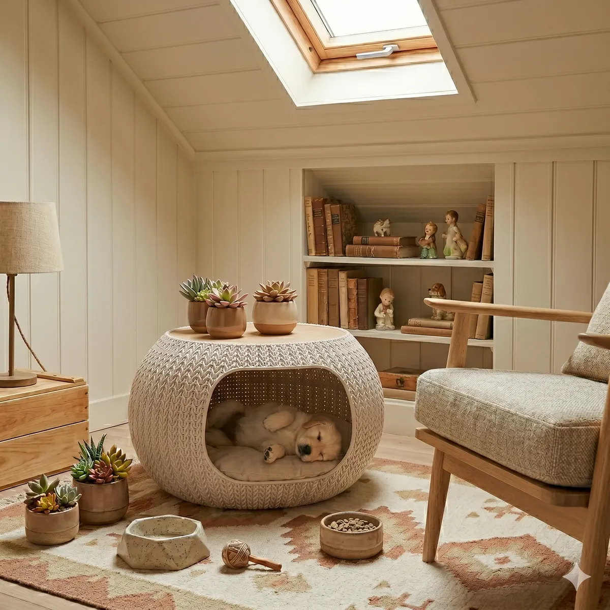 Cama Cucha Perro Puff Mascotas Premium Doble Colchoneta Mesa