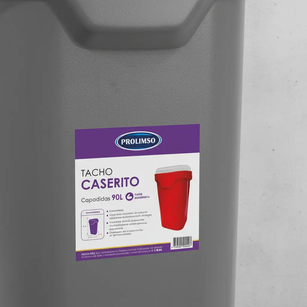 Tacho Prolimso Cesto 90l Plástico Industrial Irrompible