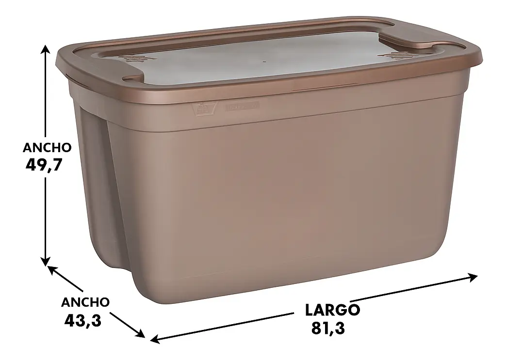 Caja Organizadora Apilable Contenedor 120 L Baul Premium